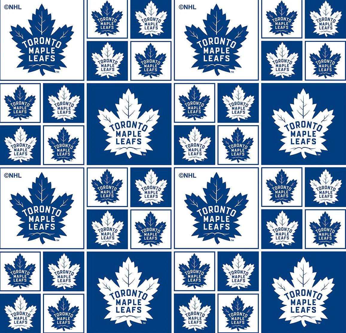 Toronto Maple Leafs NHL Hockey Sykel Enterprises Cotton Fabric NHL-020-MAP