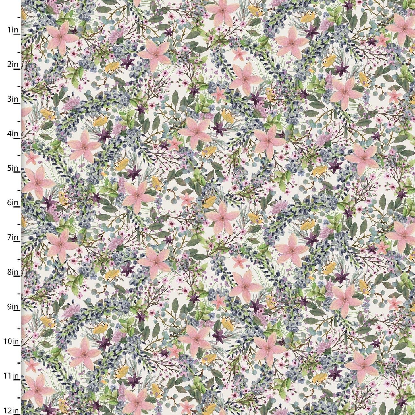 Touch of Spring Floral Beth Albert 3 Wishes Cotton Fabric