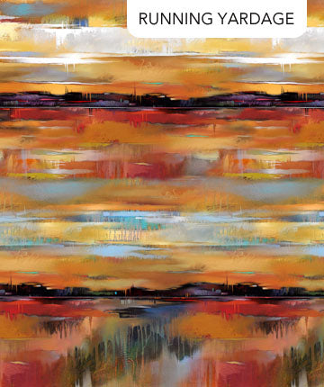 Tranquil Tides Sunset Ombre Ochre Multi Tim Parker Northcott Fabrics Cotton Fabric NC-DP27611-55