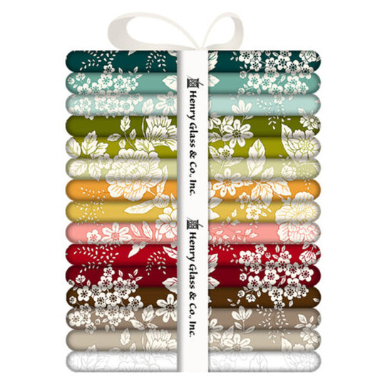 Tranquility Fat Quarter Bundle 18”X21” 15 pcs Kim Diehl Henry Glass Cotton Fabric HG-FB4FQHG.TRANQUILITY