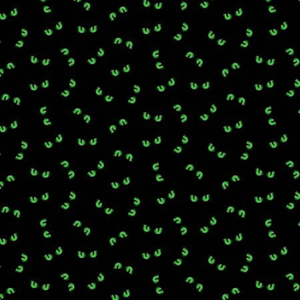 Trick or Treat Cat's Eyes Black Michael Miller Cotton Fabric MM-CX10333-BLAC-D