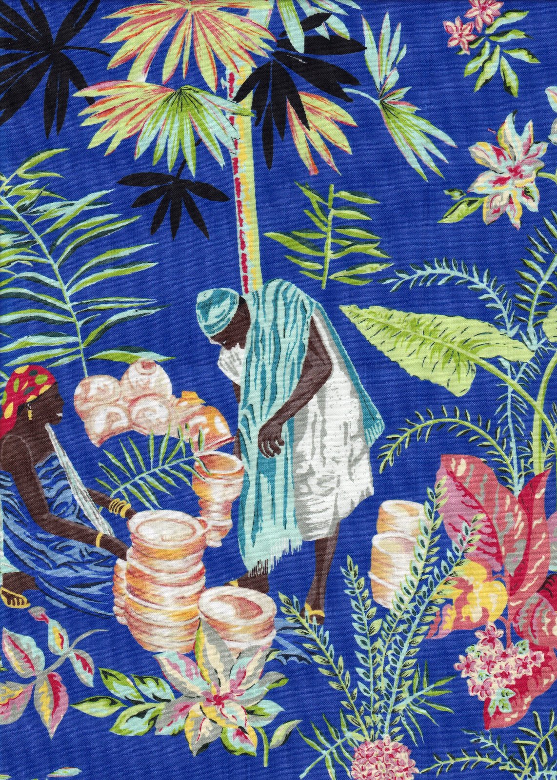 Tropical African Collection Village Days Royal Dayo Alakija Foust Textiles Cotton Fabric