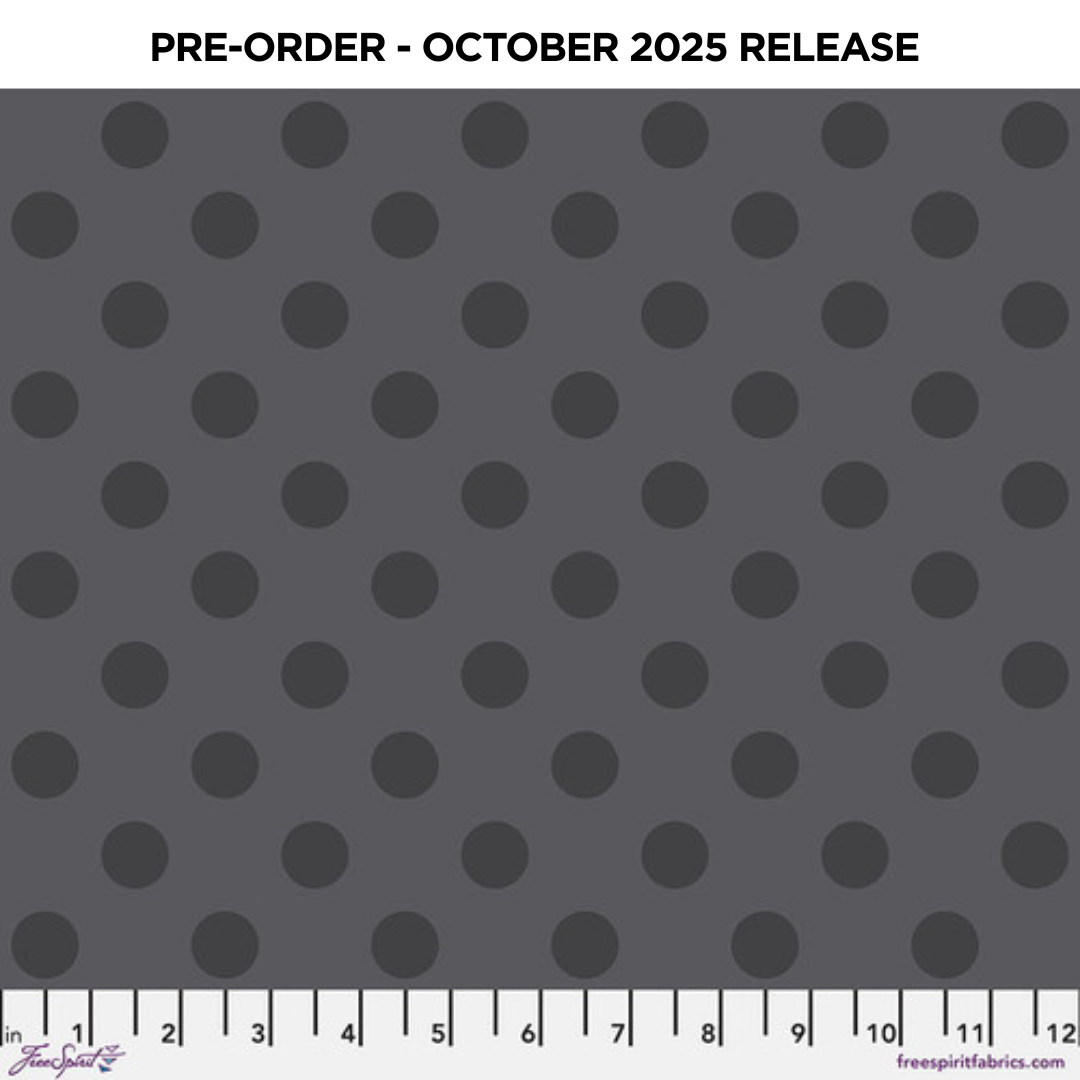 PRE-ORDER | OCT 2025 | True Colors Graywork Pompom Carbon Tula Pink Free Spirit Cotton Fabric FS-PWTP118.CARBON