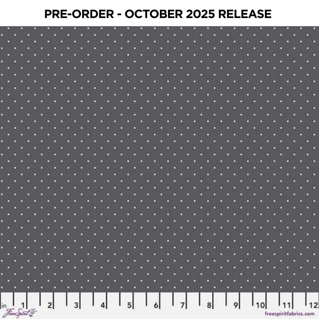 PRE-ORDER | OCT 2025 | True Colors Graywork Tiny Dots Carbon Tula Pink Free Spirit Cotton Fabric FS-PWTP185.CARBON