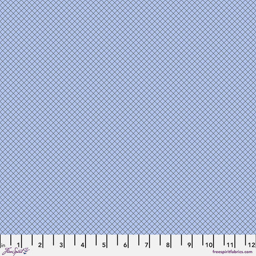 True Colors On the Grid Shoreline Blue Tula Pink Free Spirit Cotton Fabric FS-PWTP255.SHORELINE