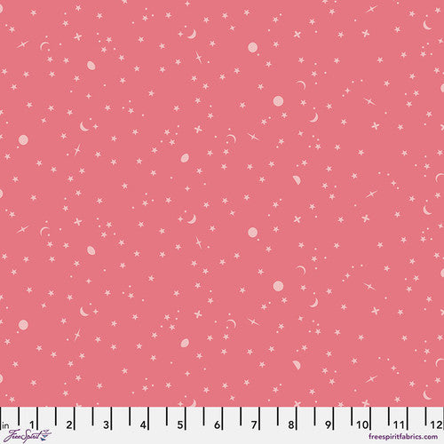 True Colors Space Sprinkles Sunburn Pink Tula Pink Free Spirit Cotton Fabric FS-PWTP254.SUNBURN