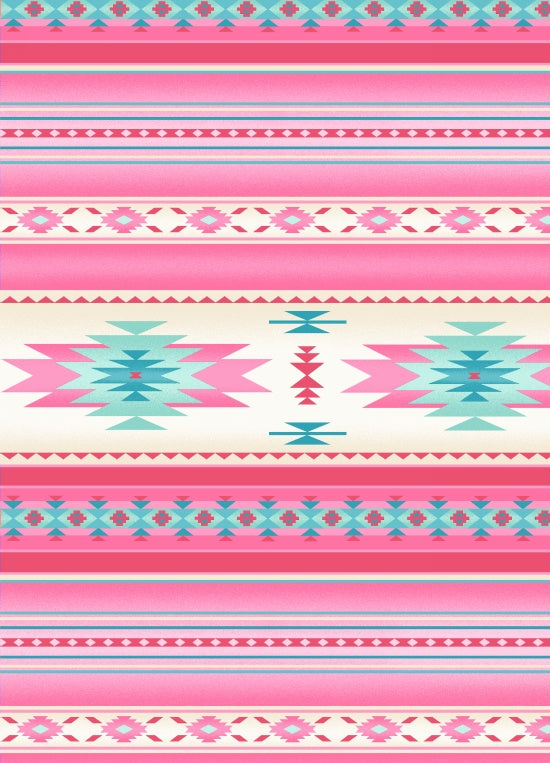 Tucson Stone Aztec Southwestern Native American Stripe Soft Pink Elizabeth's Studio Cotton Fabric ES-201-Soft Pink