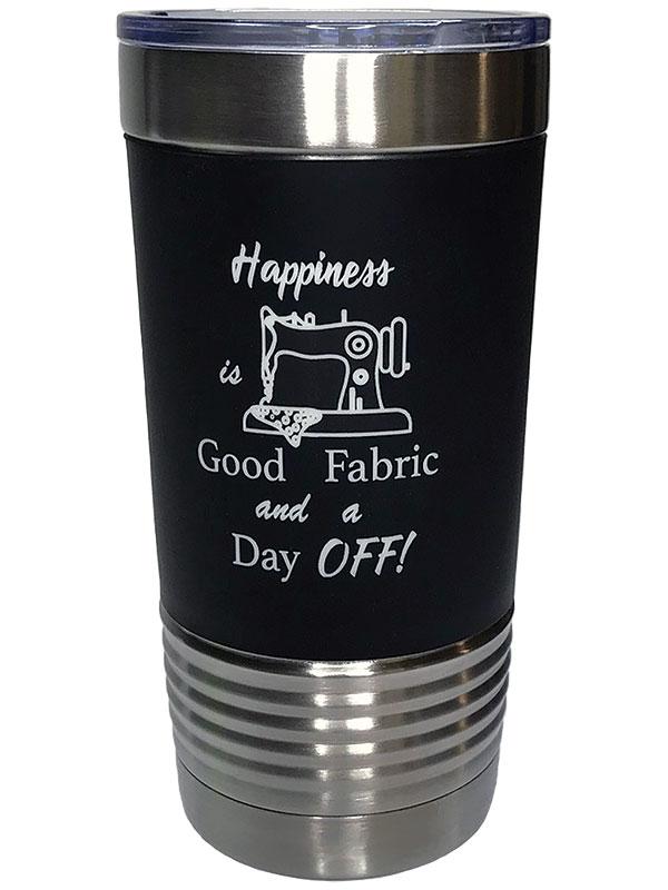 Tumbler Happiness Is Black 20 oz Fanatical Fusion