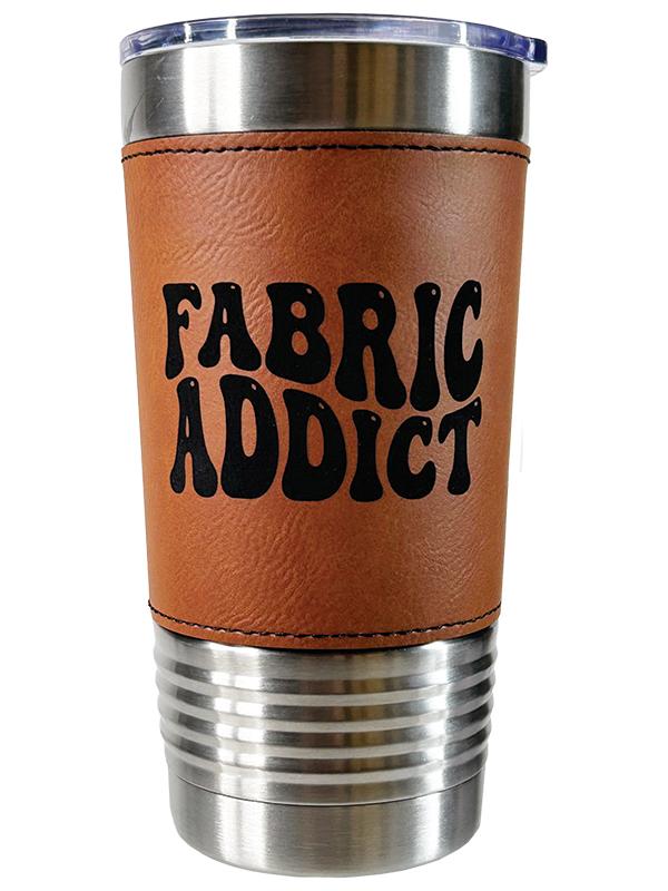 Tumbler PU Leather Fabric Addict 20 oz Fanatical Fusion