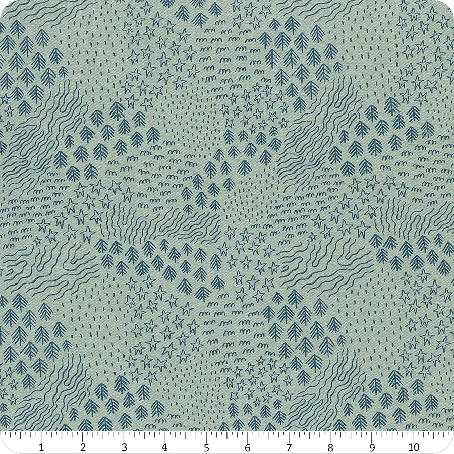 Twilight Creatures Scenery Songbird Blue Natalia Juan Abello Riley Blake Designs Cotton