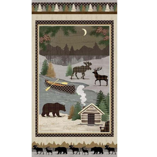 Twilight Lake Panel 24" Andrea Tachiera Henry Glass Cotton Fabrics
