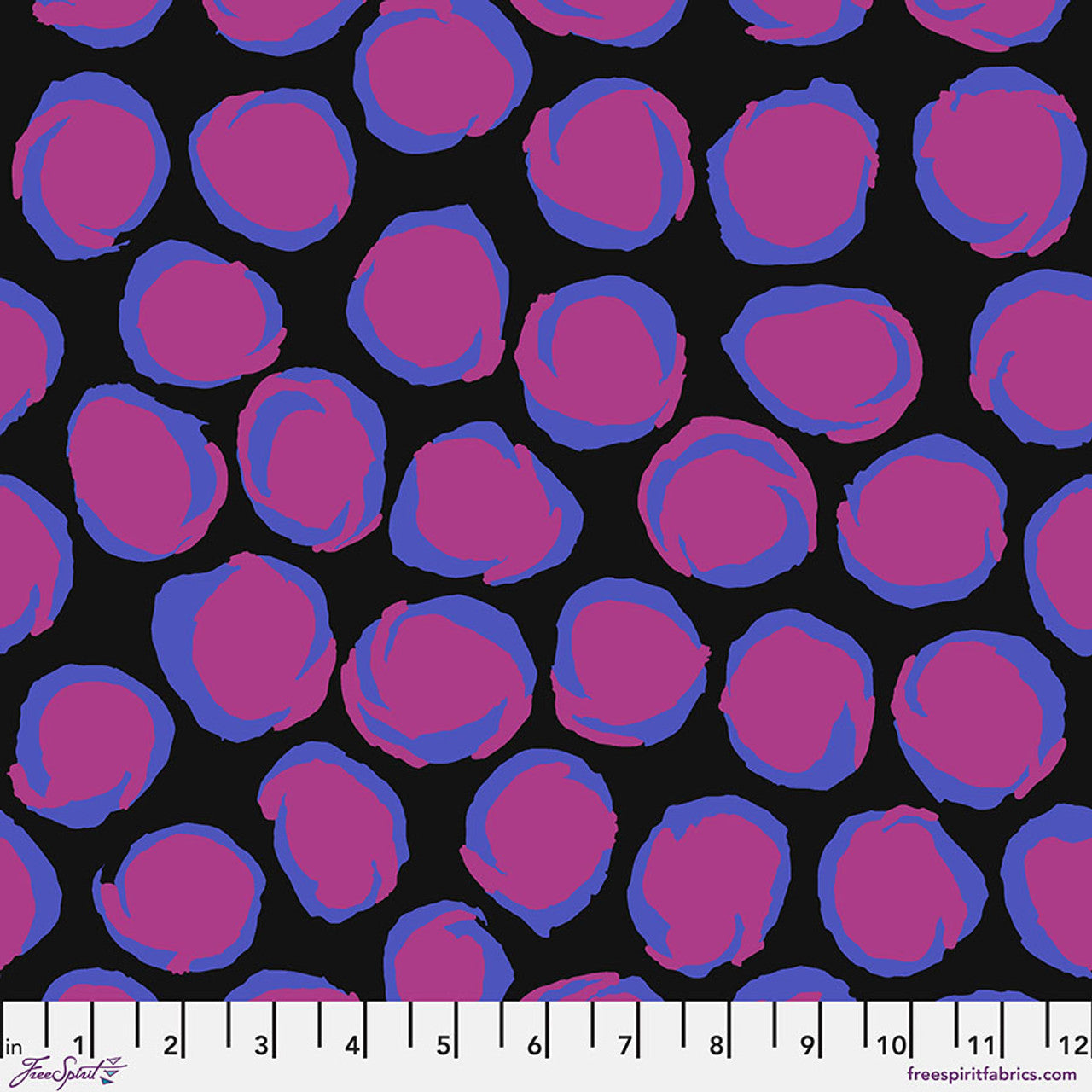 Twist Black Brandon Mably August 2025 Kaffe Fassett Collective Free Spirit Cotton Fabric FS-PWBM102.BLACK