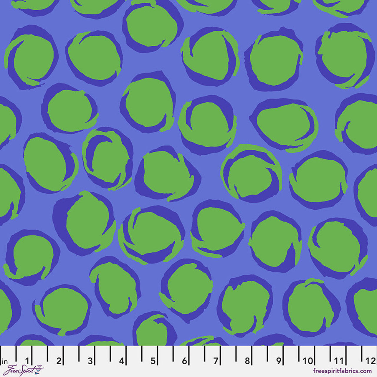 Twist Blue Brandon Mably August 2025 Kaffe Fassett Collective Free Spirit Cotton Fabric FS-PWBM102.BLUE