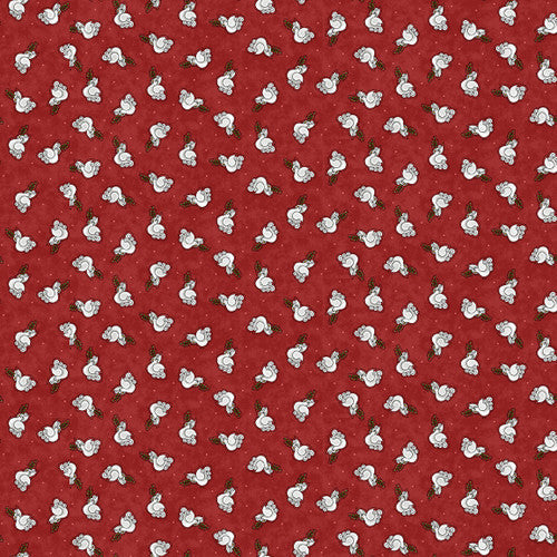Two By Two Dove Red Leanne Anderson and Kaytlyn Kuebler Henry Glass Cotton Fabric HG-1750-88