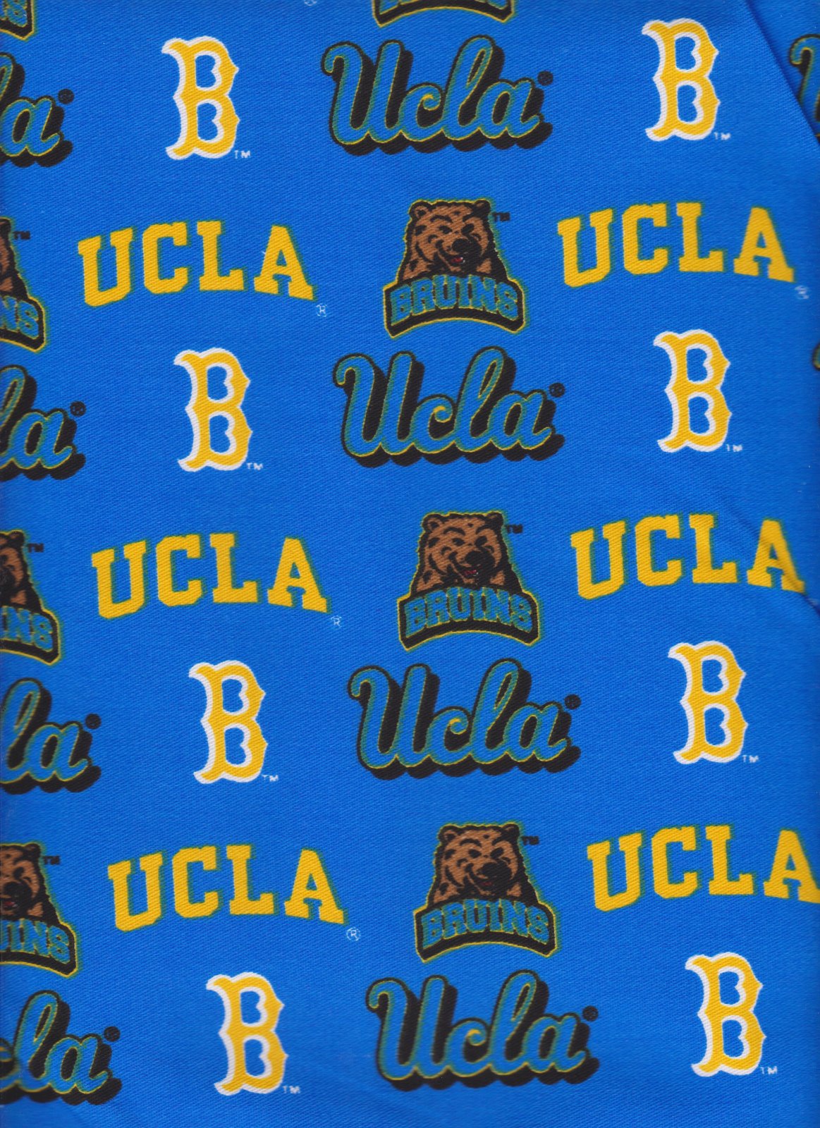 UCLA Bruins NCAA College Canvas Twill 58" Sykel Cotton Fabric UCLA-250