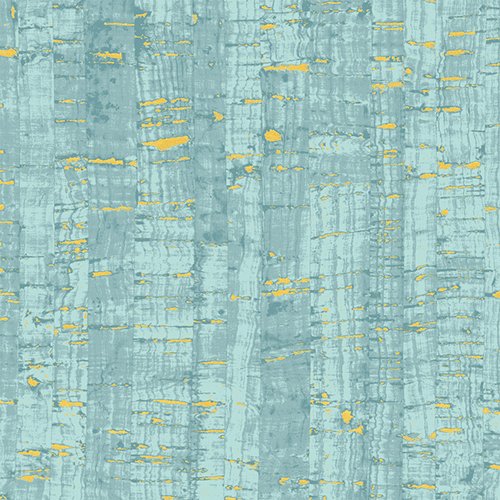 Uncorked Acid Wash Blue Green Metallic Gold Windham Cotton Fabric WF-50107M-16