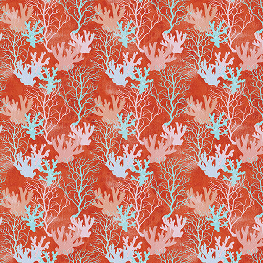 Under The Sea Coral Reef Coral Skyline Studio Benartex Cotton Fabric BE-16535-25