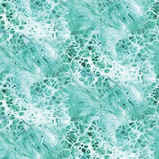 Under The Sea Ocean Jade Skyline Studio Benartex Cotton Fabric BE-16532-45