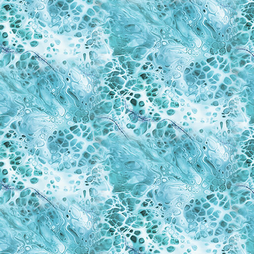 Under The Sea Ocean Turquoise Skyline Studio Benartex Cotton Fabric BE-16532-82