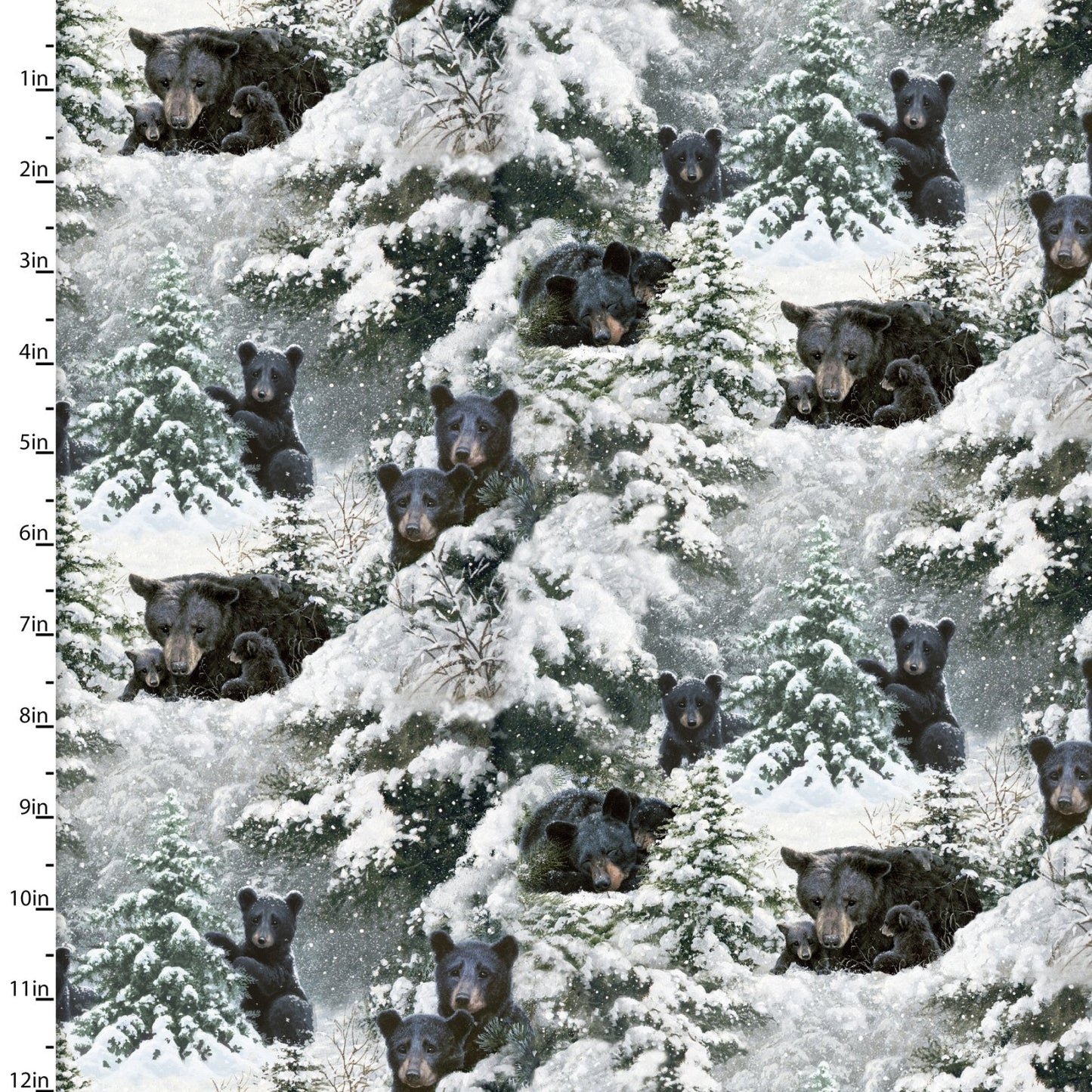 Under the Moonlight Hibernation Time Multi Abraham Hunter 3 Wishes Cotton Fabric 3W-23764-MLT