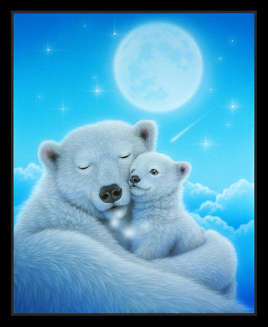 Under the Moon Panel 36" Black Kentaro Nishino Elizabeth's Studio Cotton Fabric ES-51001-BLACK