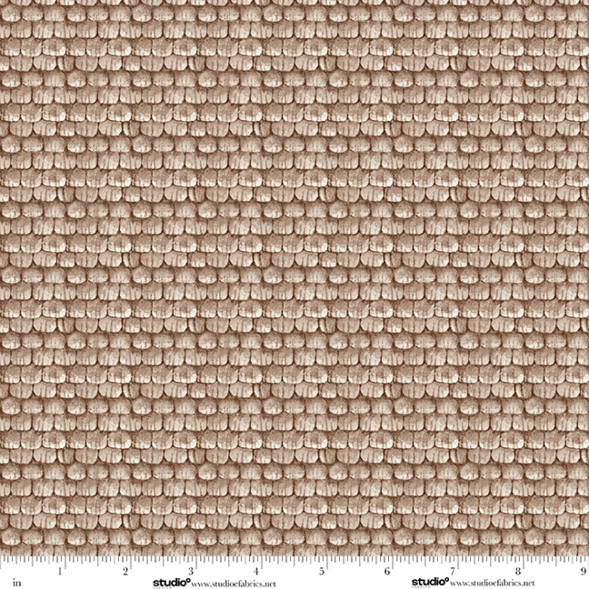 Unexpected Red Shingle Taupe Beige Rebecca Canale Studio E Cotton Fabric SE-9284-33