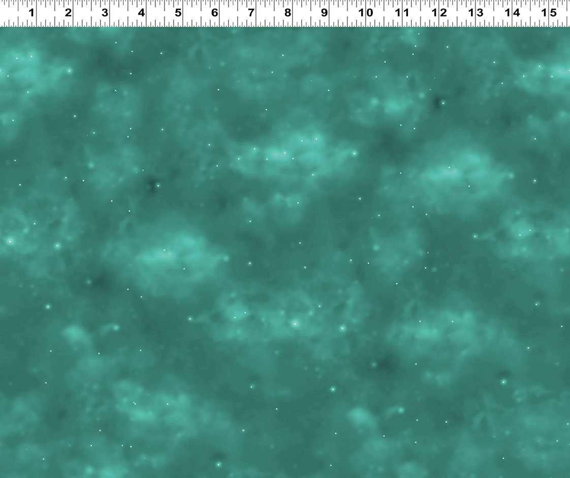Unicorn Magic Stars Teal Anne Stokes Clothworks Cotton Fabric CLT-Y4714-104
