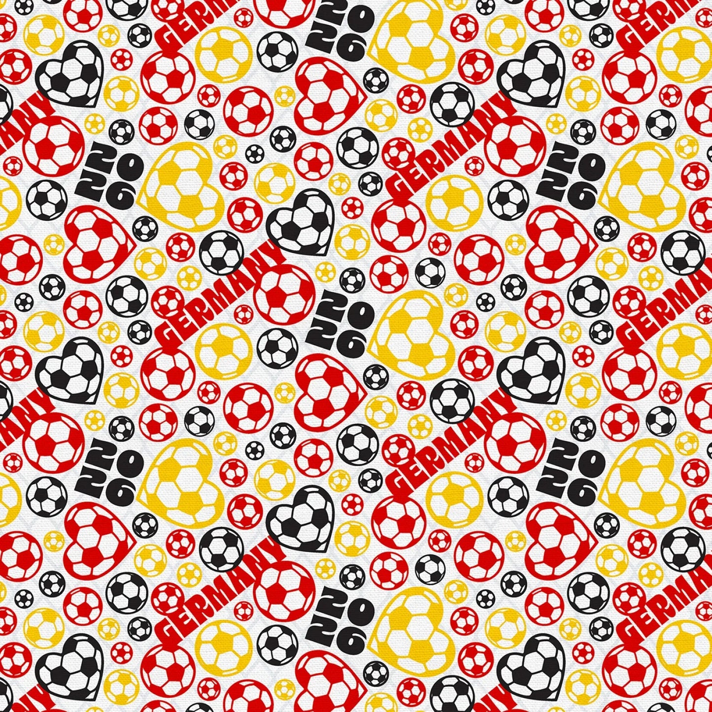United We Play Germany Soccer Ball Toss Red Yellow Paintbrush Studios Cotton Fabric PBS-120-26547