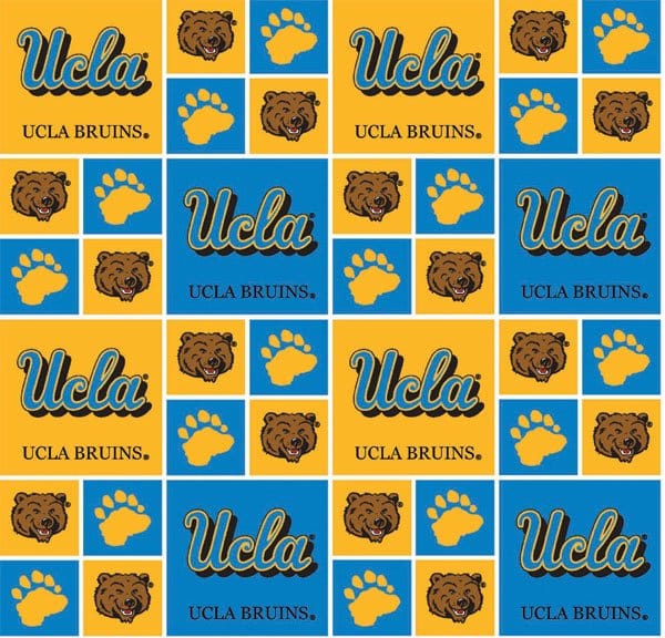 UCLA Bruins NCAA College Box Sykel Cotton Fabric UCLA-020