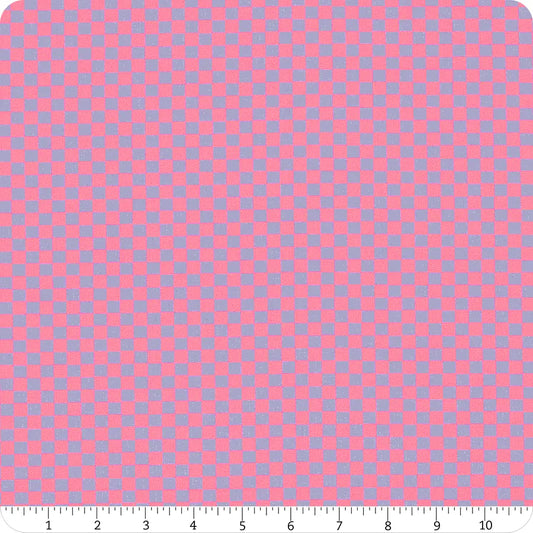 Untamed Check Please Neon Nova Tula Pink Free Spirit Cotton Fabric FS-PWTP242.Nova