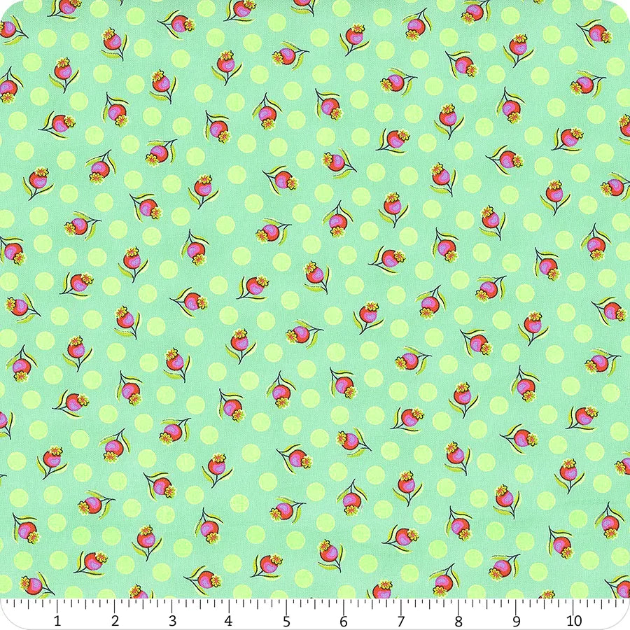 Untamed Impending Bloom Neon Moonbeam Tula Pink Free Spirit Cotton Fabric