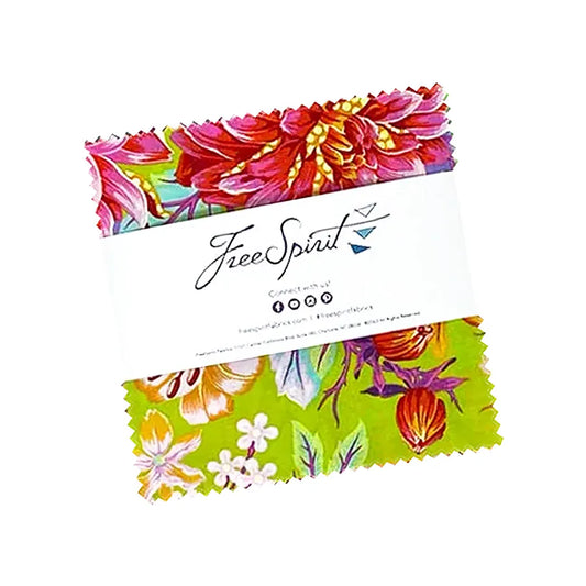 Untamed Neon 5" Squares Tula Pink Free Spirit Cotton Fabric