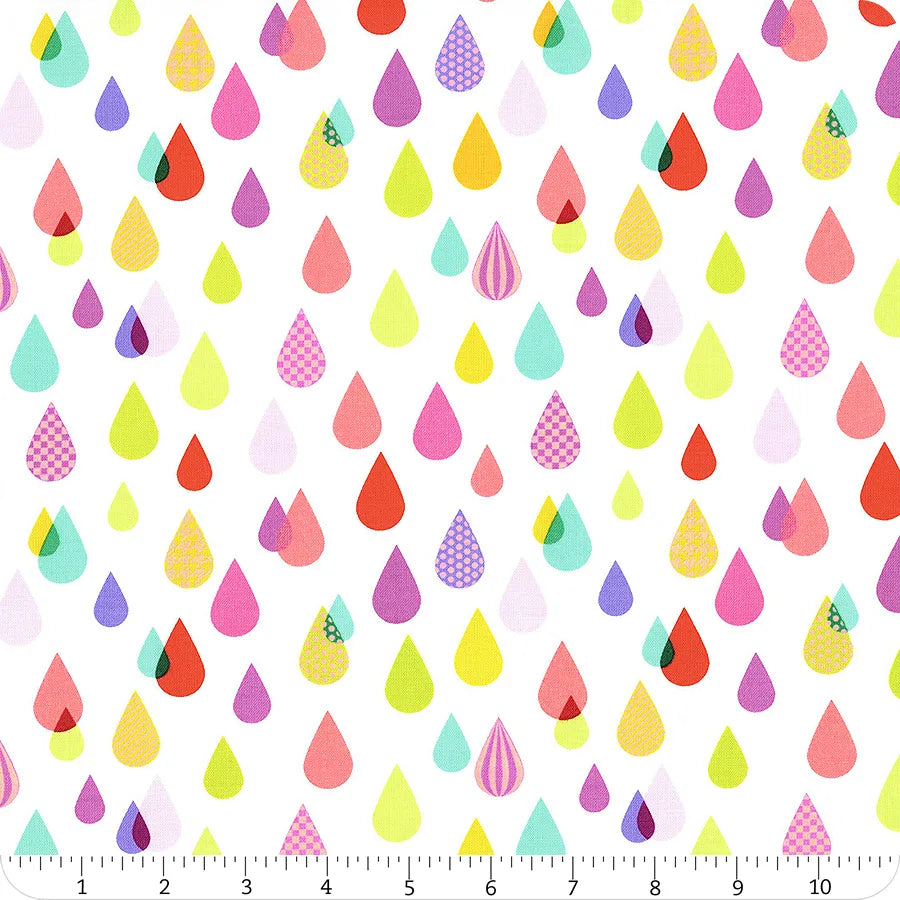 Untamed Rainfall Neon Lunar Tula Pink Free Spirit Cotton Fabric FS-PWTP240.Lunar