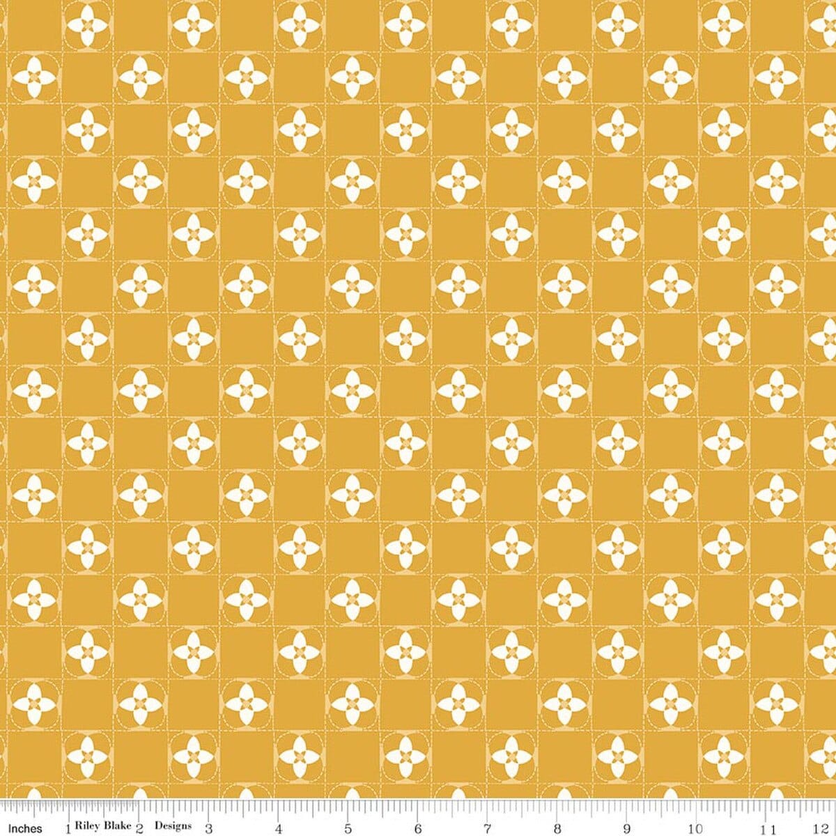 Utah Quilt Squares Gold Kelsey Carlson Riley Blake Designs Cotton Fabric RB-C17023-GOLD | US Fabric Shop