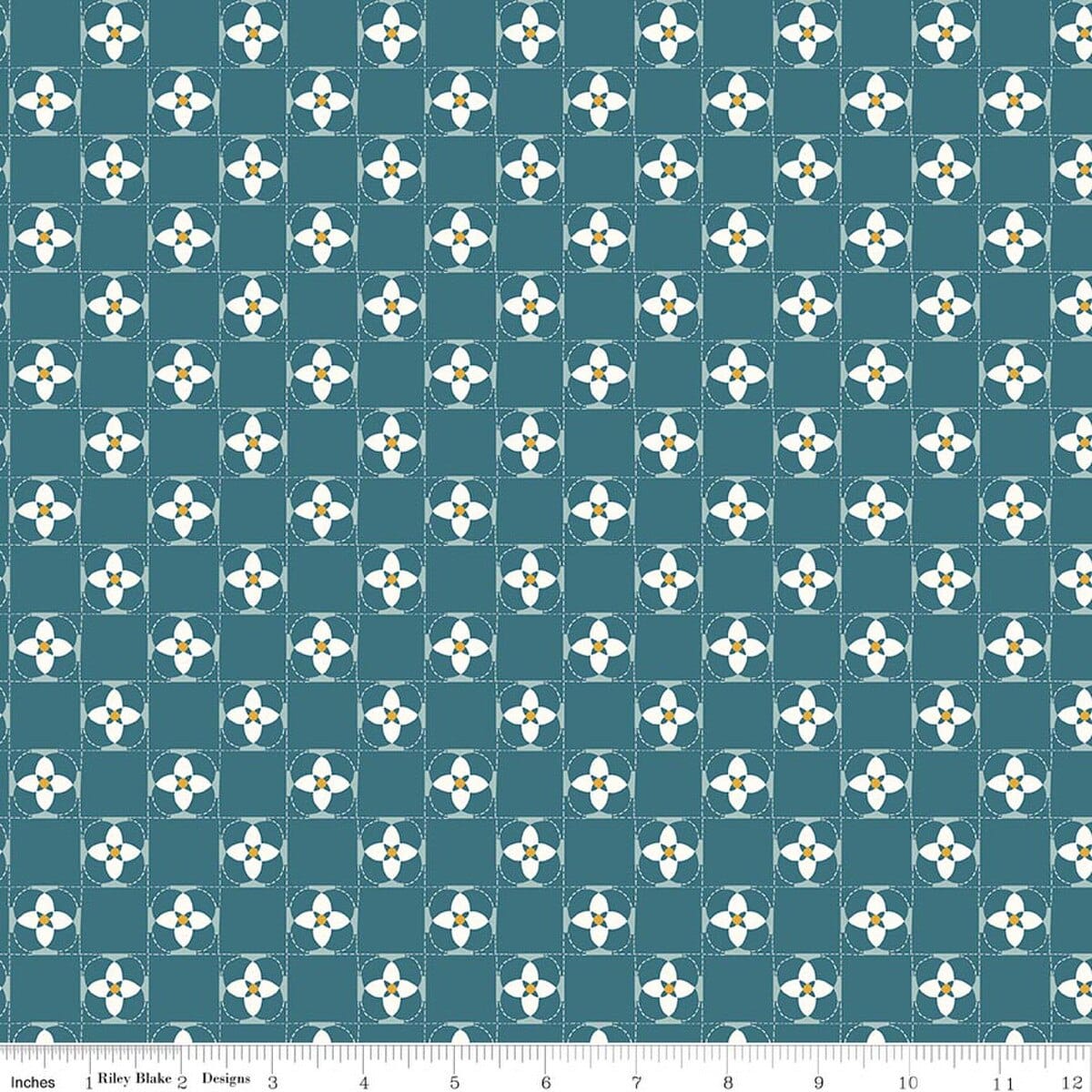 Utah Quilt Squares Teal Kelsey Carlson Riley Blake Designs Cotton Fabric RB-C17023-TEAL | US Fabric Shop