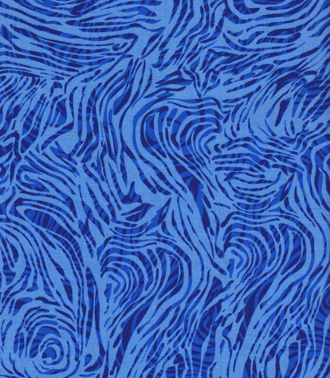 Vortex Royal Blue Tone on Tone Blender Foust Textiles Cotton Fabric FT-49661-201