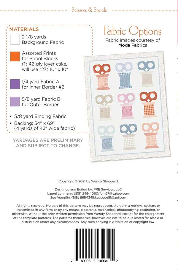 Make Time Scissors and Spools Quilt Pattern Wendy Sheppard WS-36