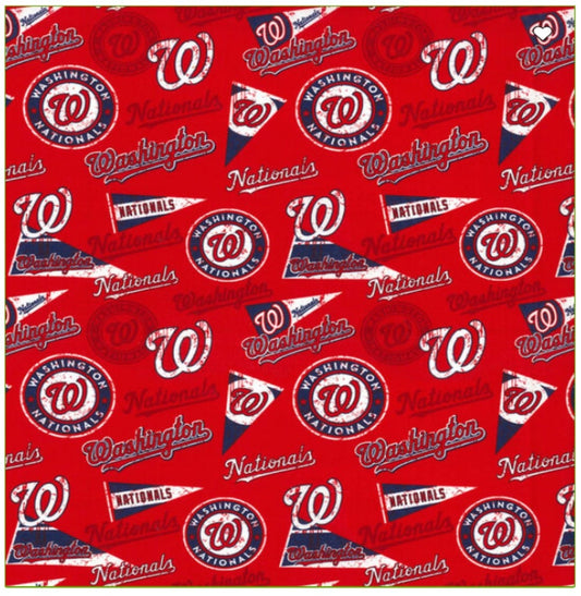 Washington Nationals MLB Baseball Retro Fabric Traditions Cotton Fabric MLB-60298B