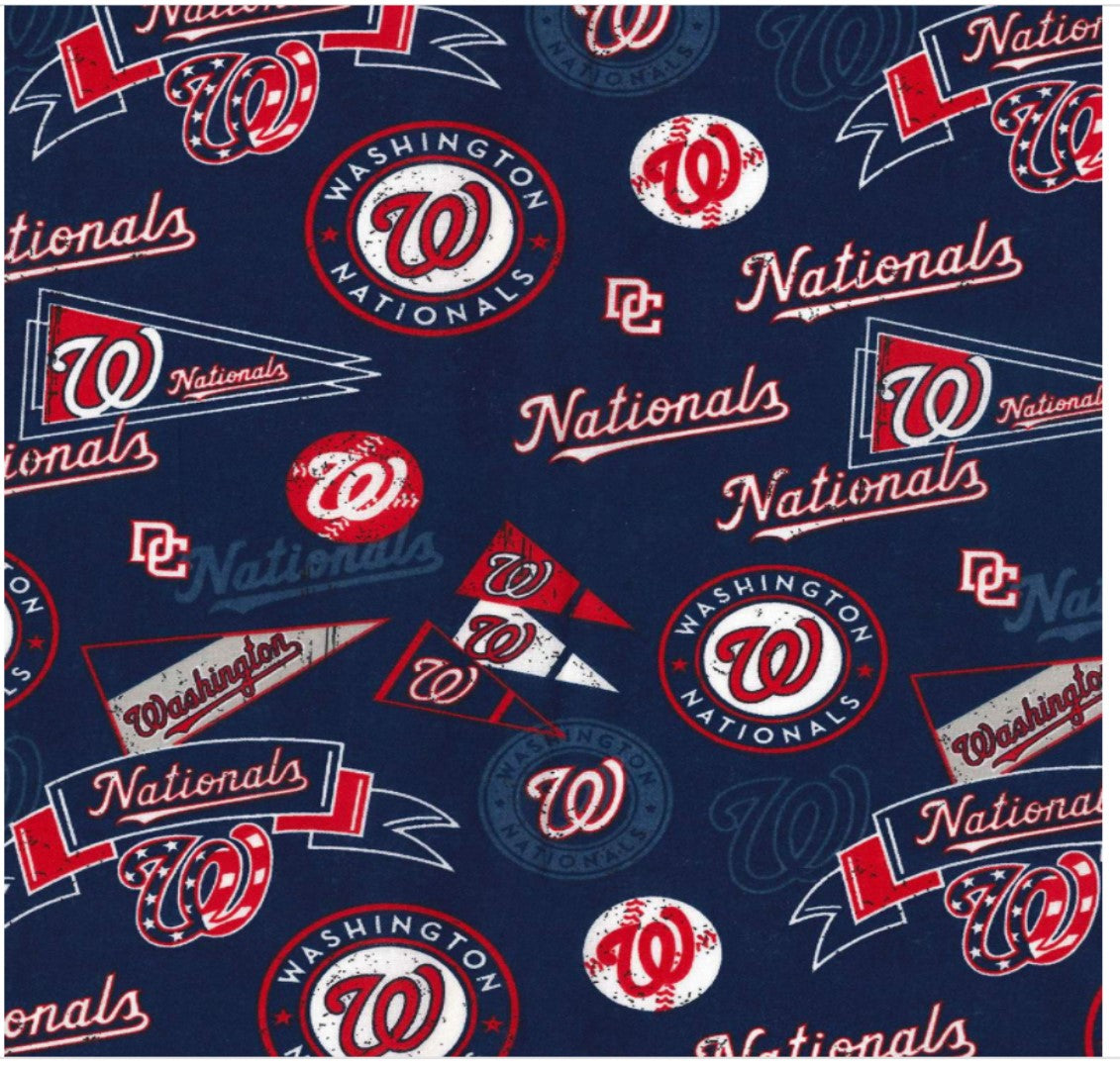 Washington Nationals MLB Baseball Vintage Fabric Traditions Cotton Fabric MLB-60106B