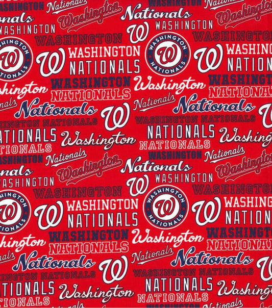 Washington Nationals MLB Baseball Words Text Fabric Traditions Cotton Fabric MLB-60305B