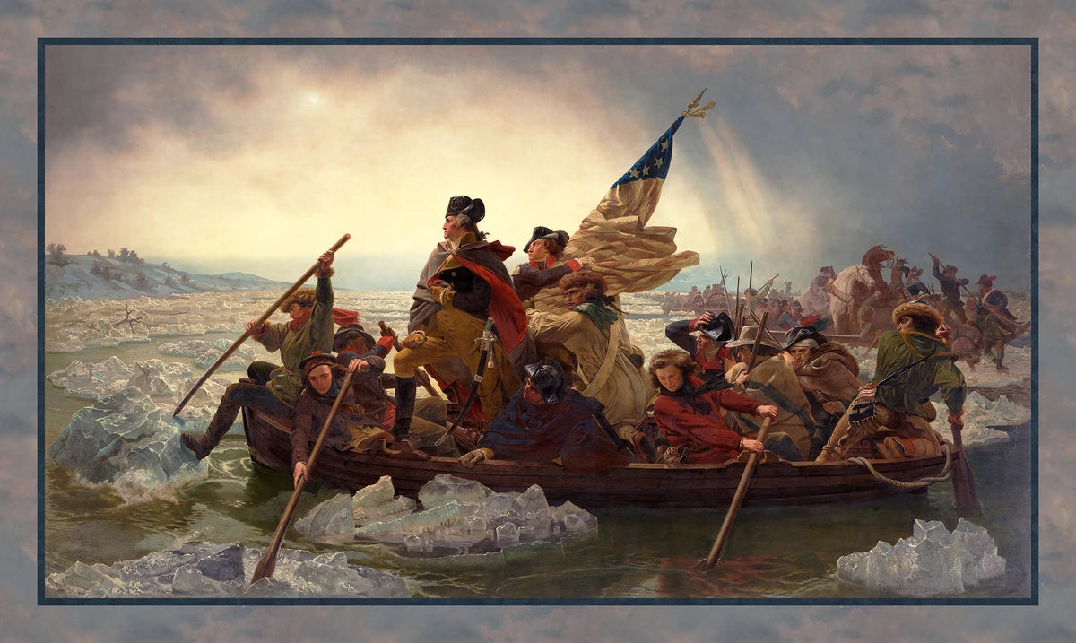 Washington Crossing Patriotic Extra Large Painting Panel 72" Funny Girl Leutze Artwork Studio E Cotton Fabric SE-9371P-103