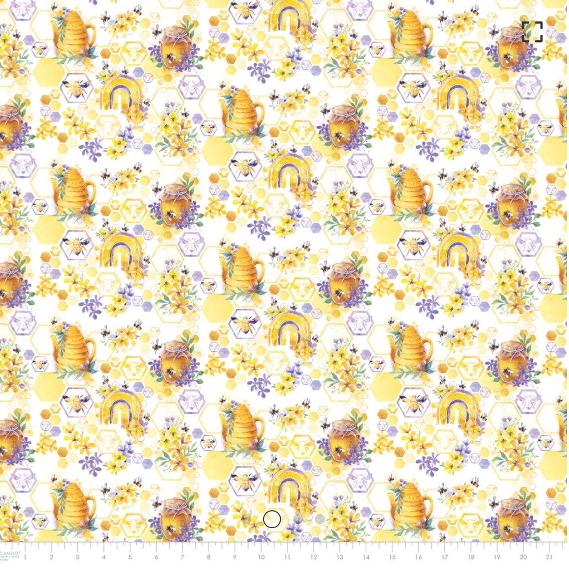 Welcome to our Hive Sweet Nectar Multi Courtney Morgenstern Camelot Cotton Fabric