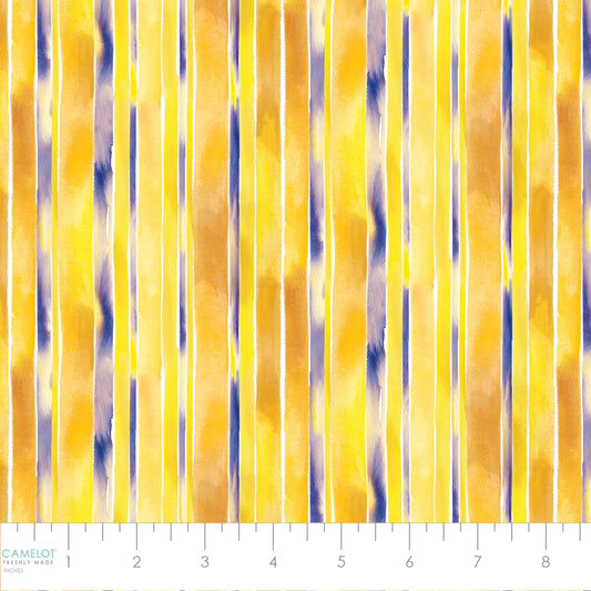 Welcome to our Hive Watercolor Stripe Multi Courtney Morgenstern Camelot Cotton Fabric