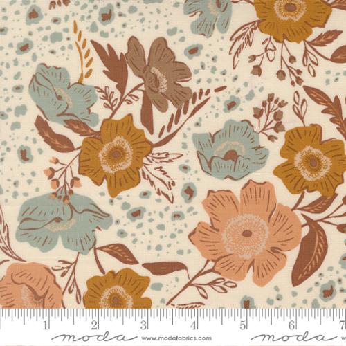 Wellspring Flora Flourish Florals Eggshells Stephanie Sliwinski Fancy That Design House Moda Cotton Fabric MD-45670-11