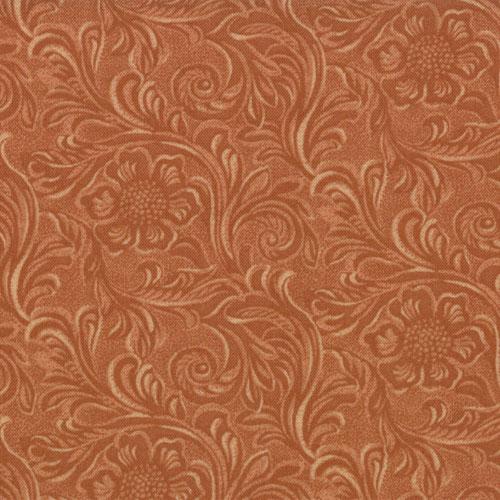 Western Basics Tooled Leather Buckskin Tan Sarah Khammash Moda Cotton Fabric MD-11216-14