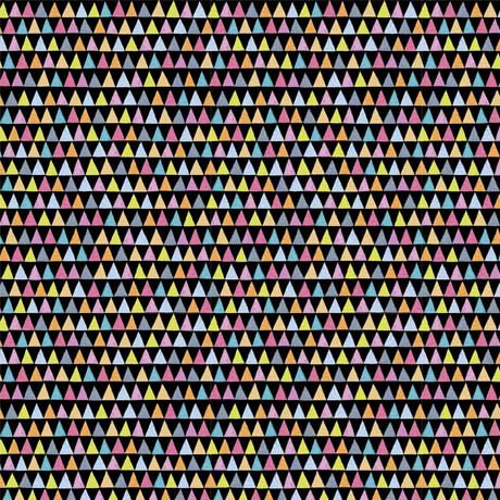 Whats Cookin Triangle Geo Black Turnowsky Quilting Treasures Cotton Fabric QT-29409-J