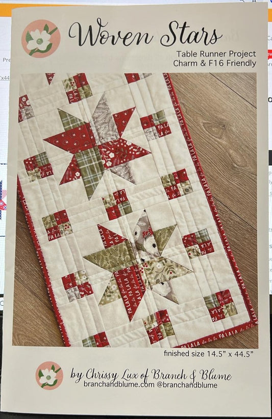 Woven Stars Table Runner Home Decor Pattern 14.5''x44.5'' Branch & Blume BNB-2330