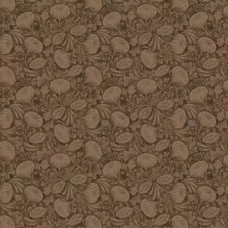Whimsy II Packed Tonal Floral Brown Heather Dutton P&B Textiles Cotton Fabric PB-WHM205694-Z