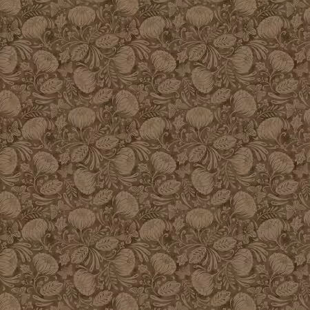 Whimsy II Packed Tonal Floral Brown Heather Dutton P&B Textiles Cotton Fabric PB-WHM205694-Z | US Fabric Shop