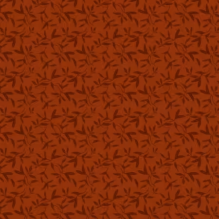 Whimsy II Tossed Sprigs Dark Rust Orange Heather Dutton P&B Textiles Cotton Fabric PB-WHM205686-I
